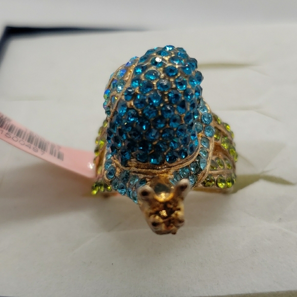 Austrian Crystal Snail Ring size 7 - Picture 2 of 6